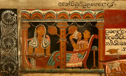 Pintura de parede na Casa da Imagem do Templo de Subdharama, Dehiwala (mural)