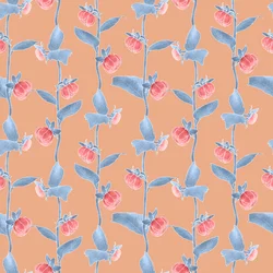 Padrão coordenado Dahlias colorway 2, 2020 (lápis de grafite e digital)