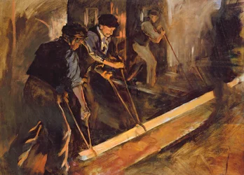 Forging Steel, The Steel Mills (óleo sobre tela)