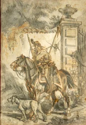 Lanceiros em patrulha, Ilustração de Stanislao Grimaldi del Poggetto
