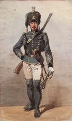 Estudo dos uniformes, Desenho de Stanislao Grimaldi del Poggetto