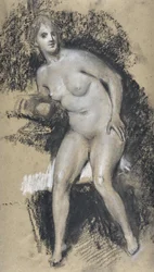 Nu feminino acadêmico (desenho)