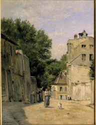 Montmartre, rue Saint Vincent Painting de Stanislas Lepine (1835-1892). Século XIX. Dim. 0,67x0,48 m. Paris, Musee d