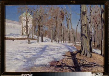 A renovação da natureza. Pintura de Stanislav Yulianovich Zhukovsky (Zhukovsky) (1873-1944), óleo sobre tela