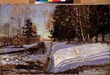 Marte. Peinture de Stanislav Yulianovich Zhukovsky (Joukovski) (1873-1944), huile sur toile