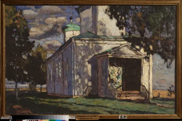 Um dia de Verão. Pintura de Stanislav Yulianovich Zhukovsky (Zhukovsky) (1873-1944), óleo sobre tela