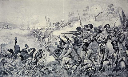 A Brigada de Godby fazendo uma tribuna galante quando rodeada pelos Sikhs, Batalha de Chilianwala