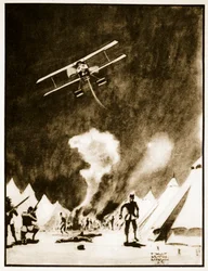 Bombardeando os turcos em Dardanelos, ilustração de 