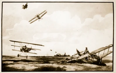 A Morte de Richthofen, ilustração de 