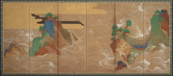 Ondas em Matsushima, século XVII.
