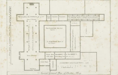Abadia de Burton-upon-Trent: gravura, nd [c 1795] (impressão)
