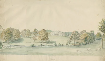 Canwell Hall: desenho a lápis colorido, nd [1762-1802]]