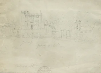 Castelo de Caverswall: desenho a lápis, nd [c 1800] (desenho)