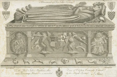 Igreja Clifton Campville - Monumento Vernon: gravura, nd [1762-1802]