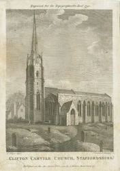 Igreja de Clifton Campville: gravura, nd [1790]