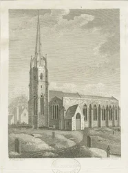 Igreja de Clifton Campville: gravura, sd [c 1790] (impressão)