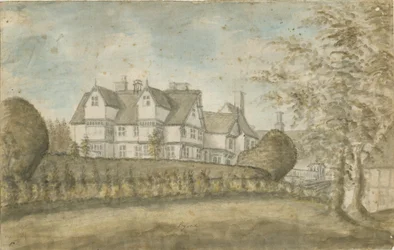 Eccleshall - Biana Hall: pintura a aquarela, nd [1795]