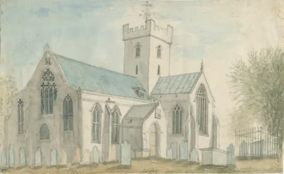 Igreja de Leigh: pintura em aquarela, sd [c 1795]