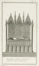 Catedral de Lichfield - Monumento ao Bispo Langton: gravura, sd [1762-1798] (impressão)