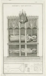 Catedral de Lichfield - Monumento a Dean Heywood: gravura, nd [1762-1798] (impressão)