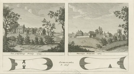 Mavesyn Ridware Hall - Gatehouse: gravura, 1785