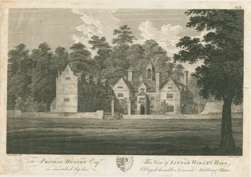Norton Canes - Pequeno Wyrley Hall: gravura, nd [1762-1802] (impressão)