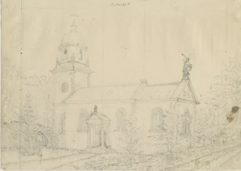 Igreja de Patshull: desenho a lápis, nd [1762-1802]