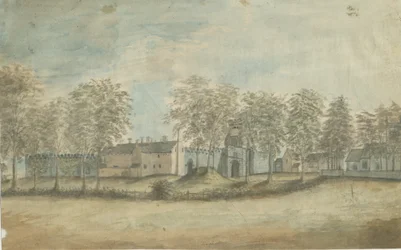 Castelo Rushall - Hall: pintura em aquarela, nd [1791]