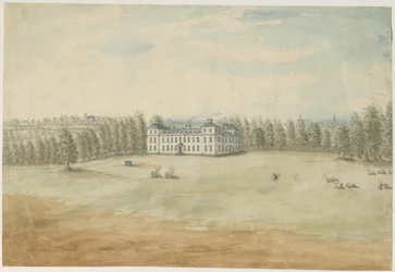 Sandwell Park - Hall: pintura em aquarela, nd [1762-1798]
