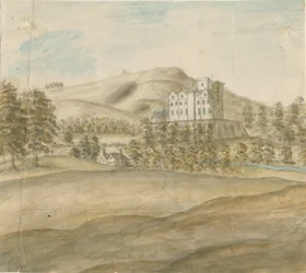Castelo de Stourton: pintura em aquarela, nd [1762-1798]