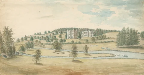 Tixall Hall and Gatehouse: pintura em aquarela, nd [1762-1802]