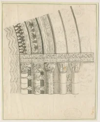 Igreja do Priorado de Tutbury - Porta Oeste: desenho em caneta e sépia, nd [1762-1802]