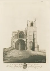 Igreja do Priorado de Tutbury: gravura em aquatinta, nd [c 1798] (impressão)
