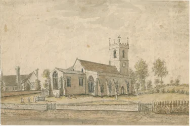 Igreja Yoxall: pintura em aquarela, nd [1762-1802]