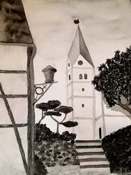 Igreja de Santo Egídio a preto e branco