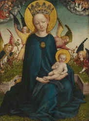 Maria com o Menino Jesus diante do banco de relva