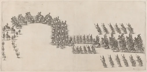 Uma procissão de sessenta cavaleiros e portadores de tocha, 1652.