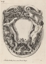 Cartouche apoiado por Triton e Siren