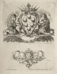 Coleção de vários caprichos e novos desenhos de cartelas e ornamentos: No. 6.