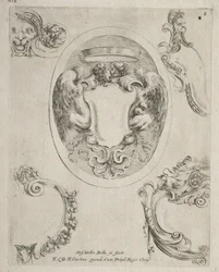 Coleção de vários caprichos e novos desenhos de cartelas e ornamentos: no 8.