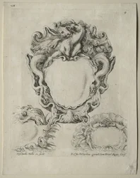 Coleção de Vários Caprichos e Novos Desenhos de Cartuchos e Ornamentos: No. 9