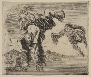 Dédalo e Ícaro, do Jogo da Mitologia Jeu de la Mythologie, 1644.