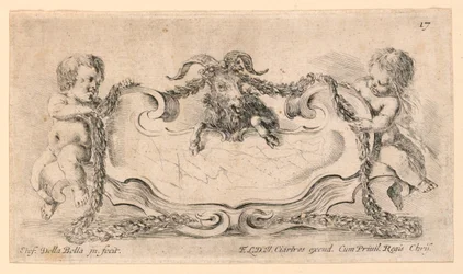 Escutcheon, No. 17 de "Raccolta di varii cappriccii et nove inveni di cartelle et ornamenti"