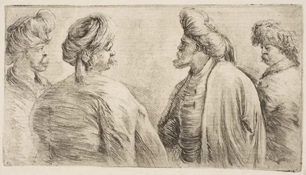 Quatro turcos, meio comprimento, ca. 1662
