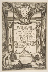 Frontispício para a instrução dos Chanceleres, 1635.