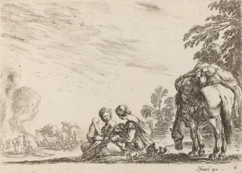 Ciganos em repouso, 1642.