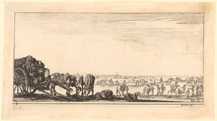 Carro puxado por dois cavalos