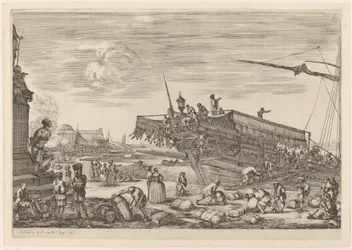 Carregando um navio, provavelmente c. 16541655.