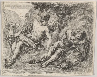Mercury e Argos, de Game of Mythology Jeu de la Mythologie, 1644.