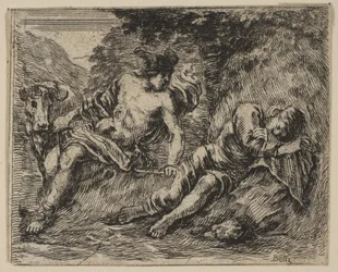 Mercúrio e Argus, de Game of Mythology Jeu de la Mythologie, 1644.